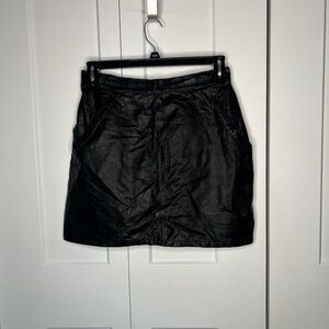 Nasty Gal NWOT 100% Calfskin Mini Skirt Women's Size Large